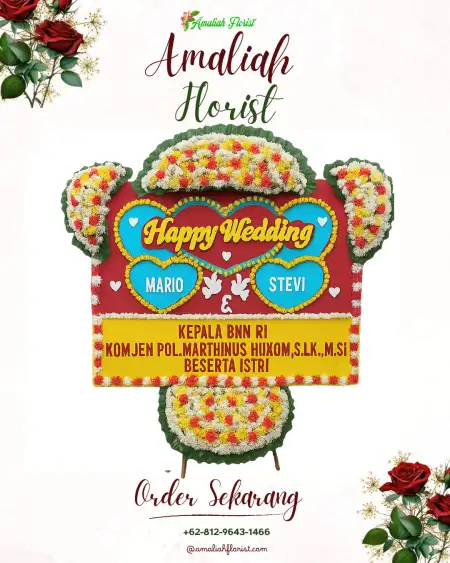Papan Bunga Pernikahan 1 Ilir